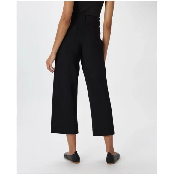 Quince Ultra-Stretch Ponte Cropped Wide Leg Pants - Picture 2 of 8